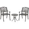 Christopher Knight Home Lola Outdoor Cast Aluminum Chat Set, 3-Pcs Set, Bronze Finished