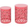 Christopher Knight Home Mathena Outdoor Side Tables – Dark Coral (Set of 2)