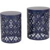Christopher Knight Home Mathena Outdoor Side Tables – Navy Blue (Set of 2)