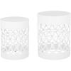 Christopher Knight Home Mellie Outdoor Side Tables – White (Set of 2)