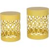 Christopher Knight Home Mellie Outdoor Side Tables – Yellow (Set of 2)