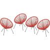 Christopher Knight Home Outdoor Hammock Weave Chair with Steel Frame (Set of 4) – Orange and Black
