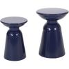 Christopher Knight Home Pelon Outdoor Side Tables – Navy Blue (Set of 2)