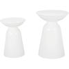 Christopher Knight Home Pelon Outdoor Side Tables – White (Set of 2)