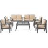 Christopher Knight Home Waikiki Outdoor Wicker Seating Set and Cushions, 4-Pcs Set, Brown