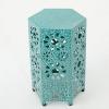 Christopher Knight Home Wanda Indoor 12″ Sunburst Iron Side Table, Crackle Teal