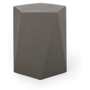 Christopher Knight Home 312457 Laredo Outdoor Modern Side Table, Light Gray(Light Gray)