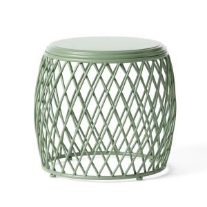 Christopher Knight Home Alamera Outdoor Lattice Iron Side Table, 19″, Matte Green