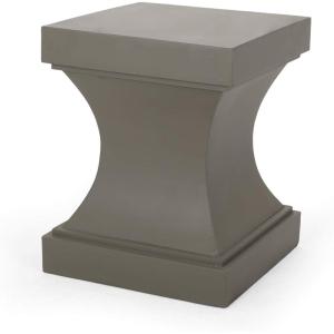 Christopher Knight Home Allison Outdoor Modern Lightweight Concrete Side Table, Light Gray(Light Gray)