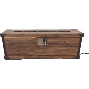 Christopher Knight Home Delany Outdoor 50,000 BTU Rectangular Fire Pit (No Tank Holder) – Lightweight Concrete – Brown