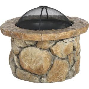 Christopher Knight Home Easton Glass Fiber Reinforced Cement / Iron Fire Pit, Natural