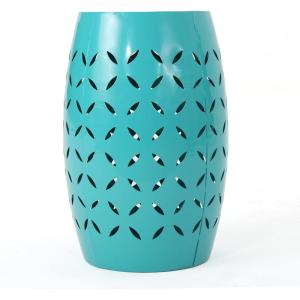 Christopher Knight Home Jorell Lace Cut Iron Accent Table, Teal