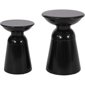 Christopher Knight Home Pelon Outdoor Side Tables – Black (Set of 2)