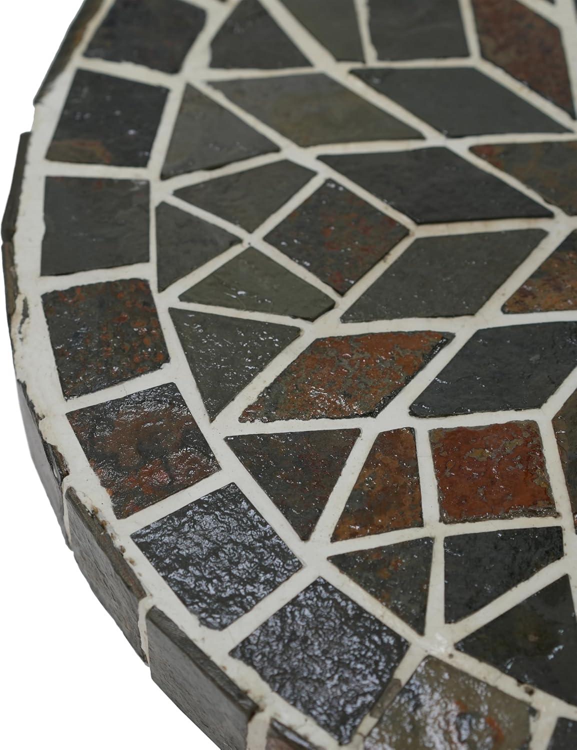 image:imageChristopher Knight Home Enzo Patio Umbrella Base with Adjustment Knob Heavy Duty Patio Umbrella Stand Outdoor Base Concrete Iron Outdoor Umbrella Stand with Unique Mosaic Pattern Black Brown