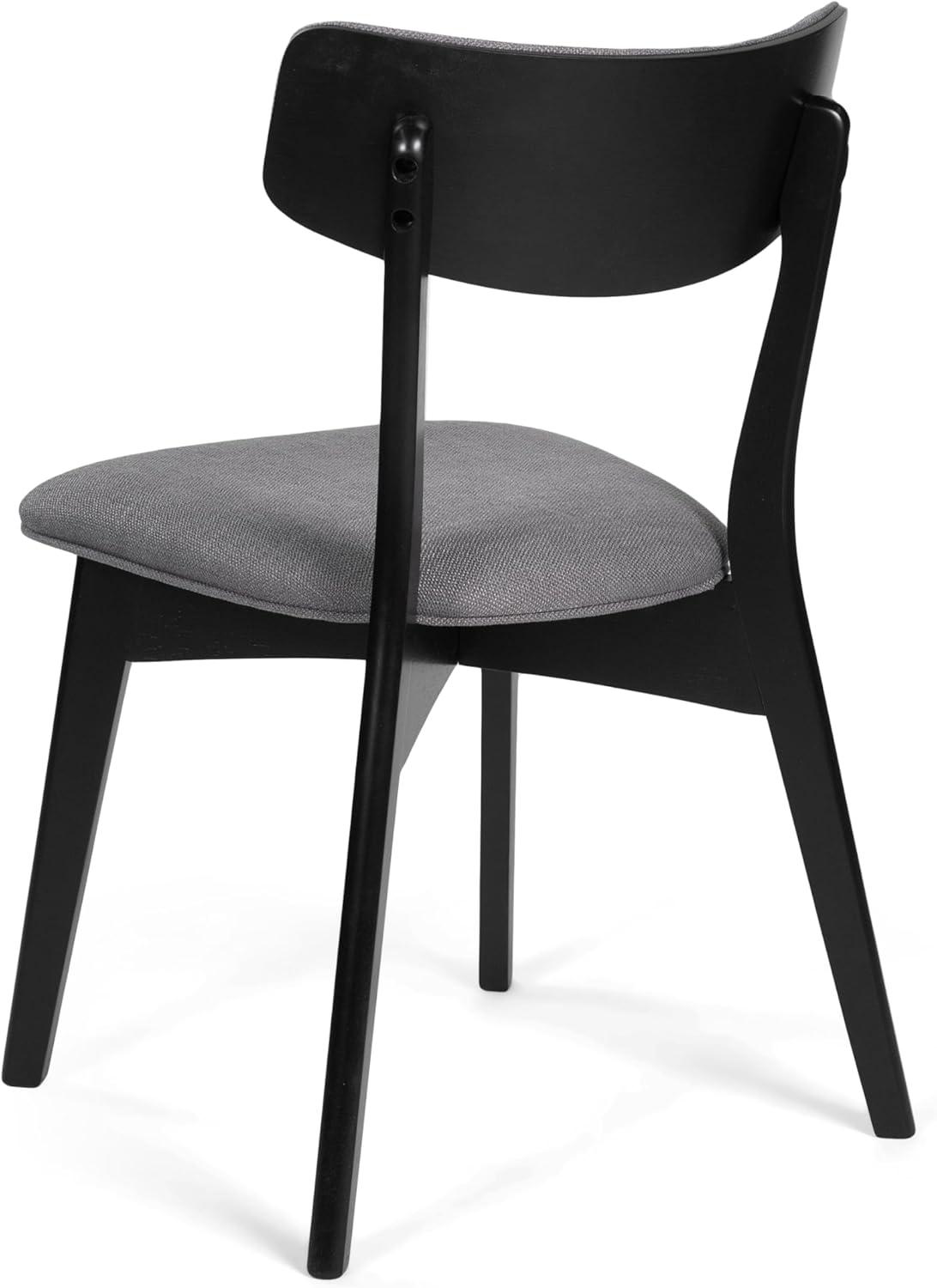 image:imageChazz Upholstered Dining Chairs Light BeigeMatte Black Set of 2Chaz dark GrayMatte Black