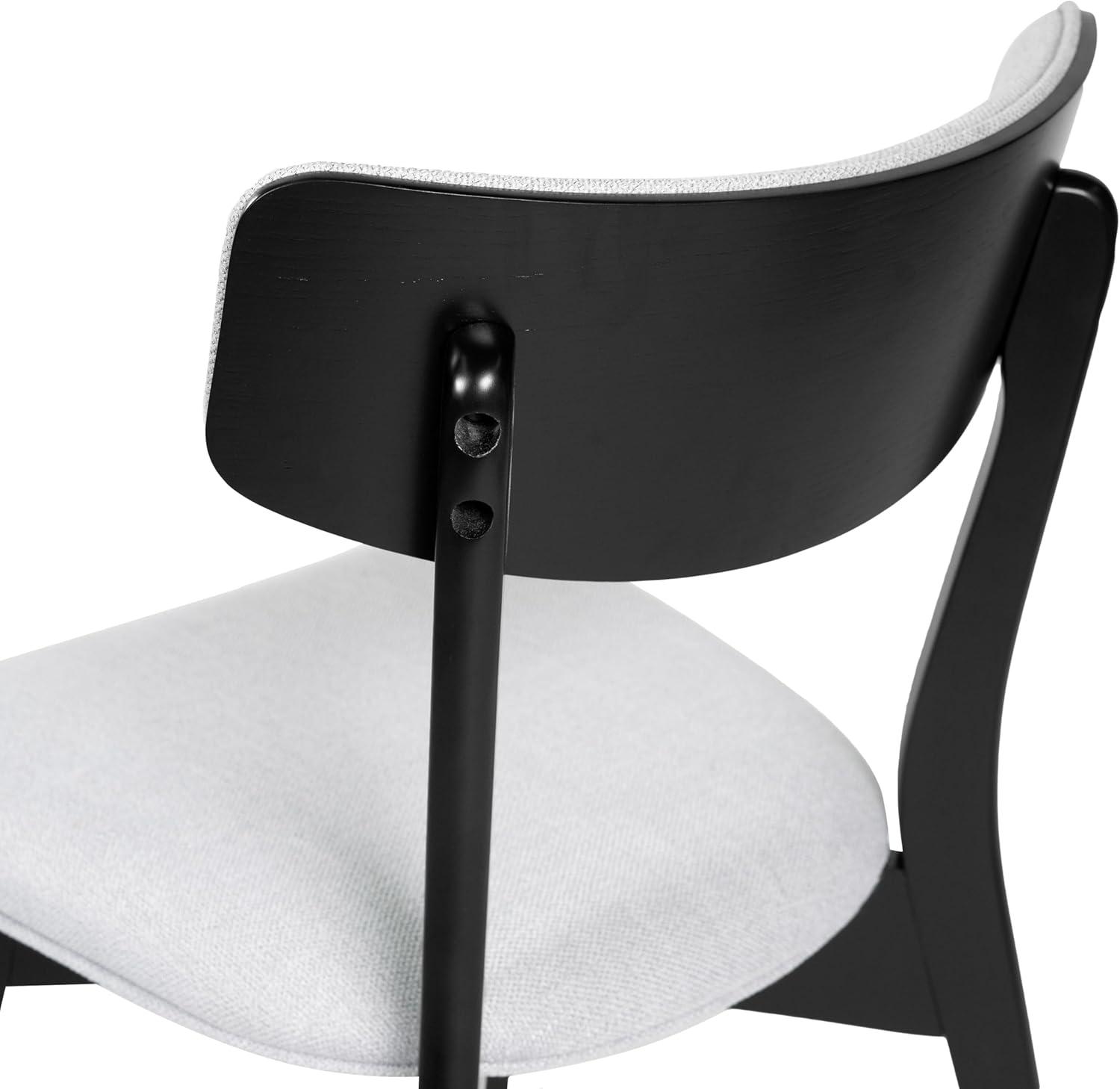 image:imageChazz Upholstered Dining Chairs Light BeigeMatte Black Set of 2Chaz light GrayMatte Black