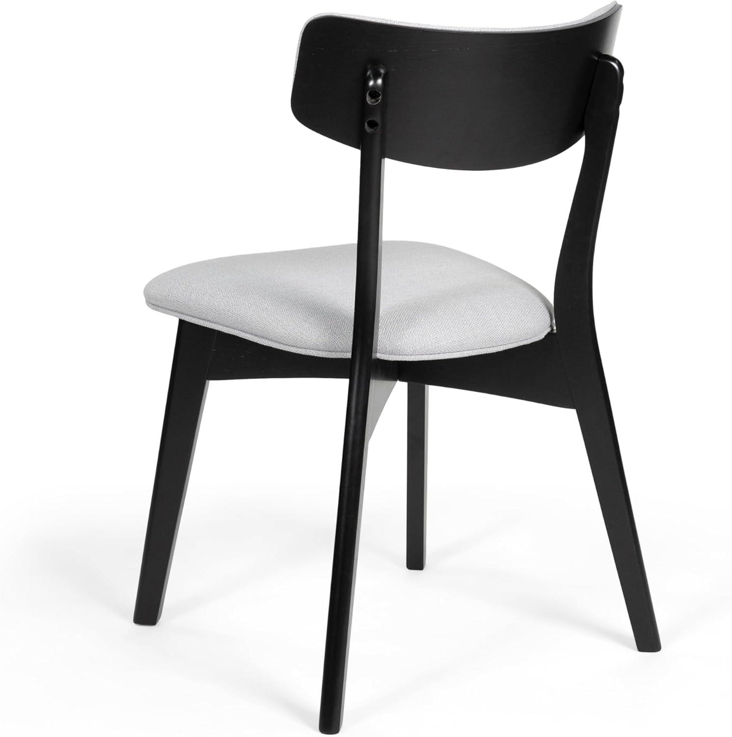 image:imageChazz Upholstered Dining Chairs Light BeigeMatte Black Set of 2Chaz light GrayMatte Black