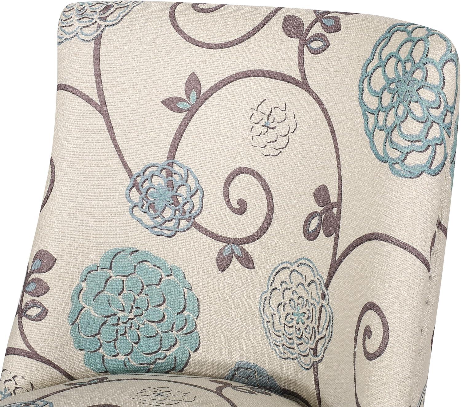 image:imageChristopher Knight Home Frances Dining Chair 1975 W x 2475 D x 35 H Beige and Blue Floral Natural Brown Set of 4Floral Natural BrownSet of 4