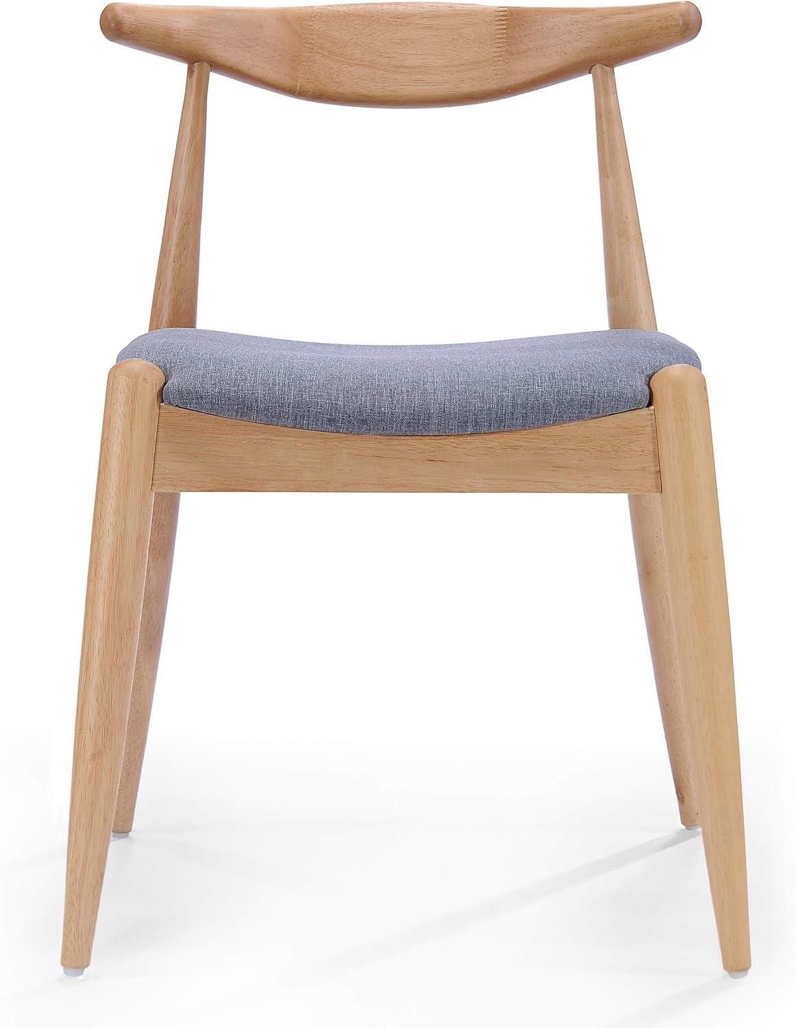 image:imageChristopher Knight Home Francie Fabric with Oak Finish Dining Chairs 2Pcs Set Grey OakGrey Oak