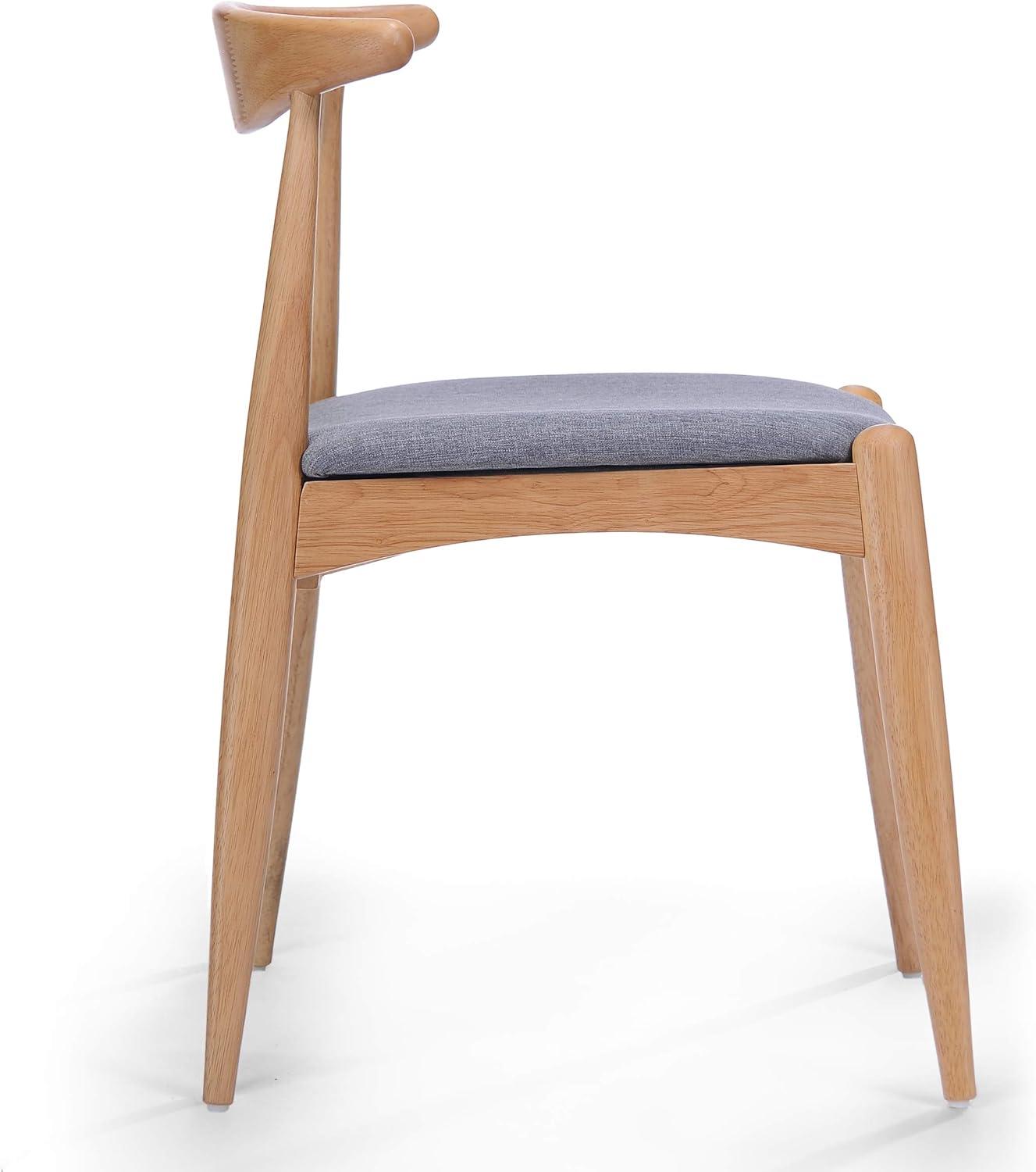 image:imageChristopher Knight Home Francie Fabric with Oak Finish Dining Chairs 2Pcs Set Grey OakGrey Oak