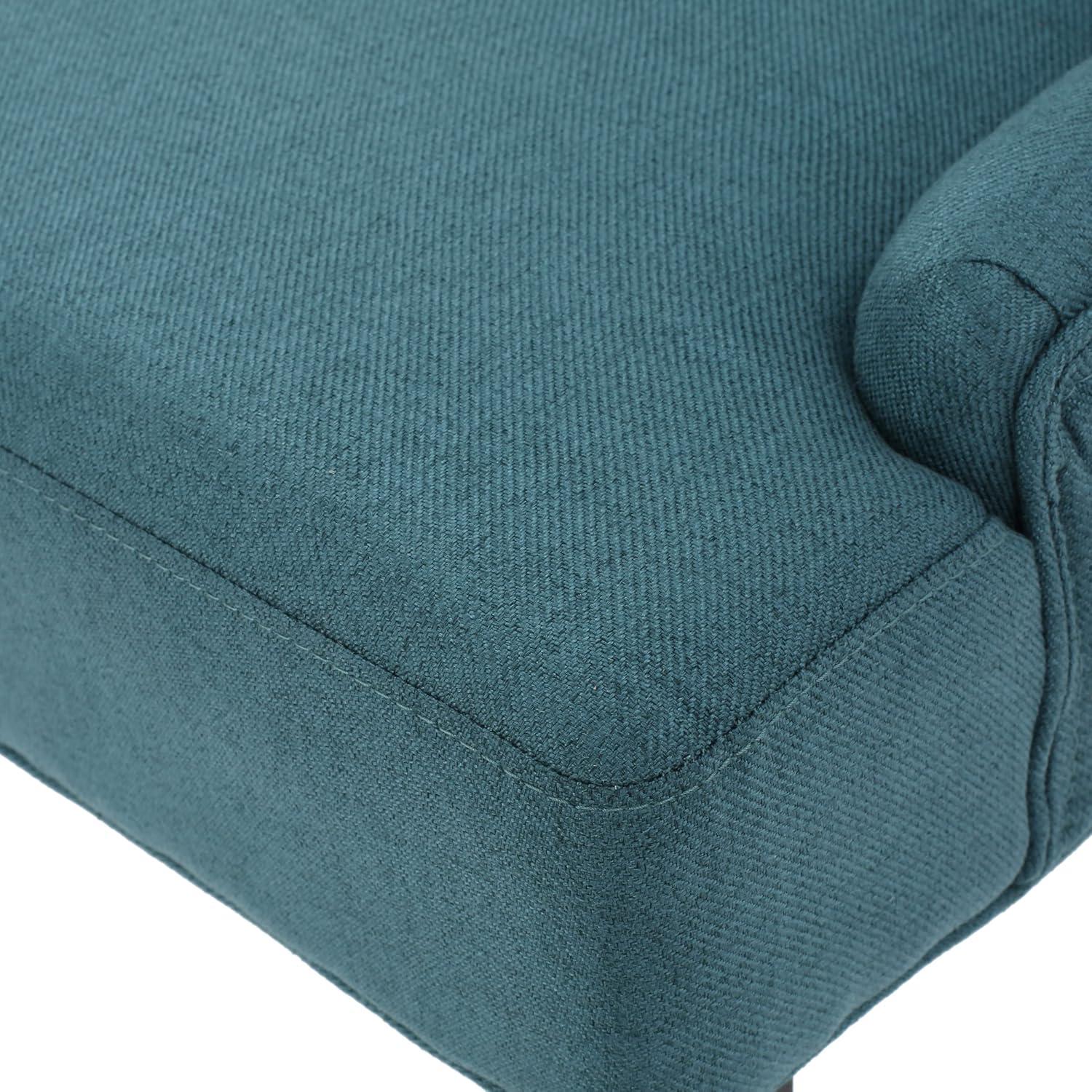 image:imageChristopher Knight Home Hayden Fabric Dining Chairs 2Pcs Set Dark TealDark Teal Dark Brown