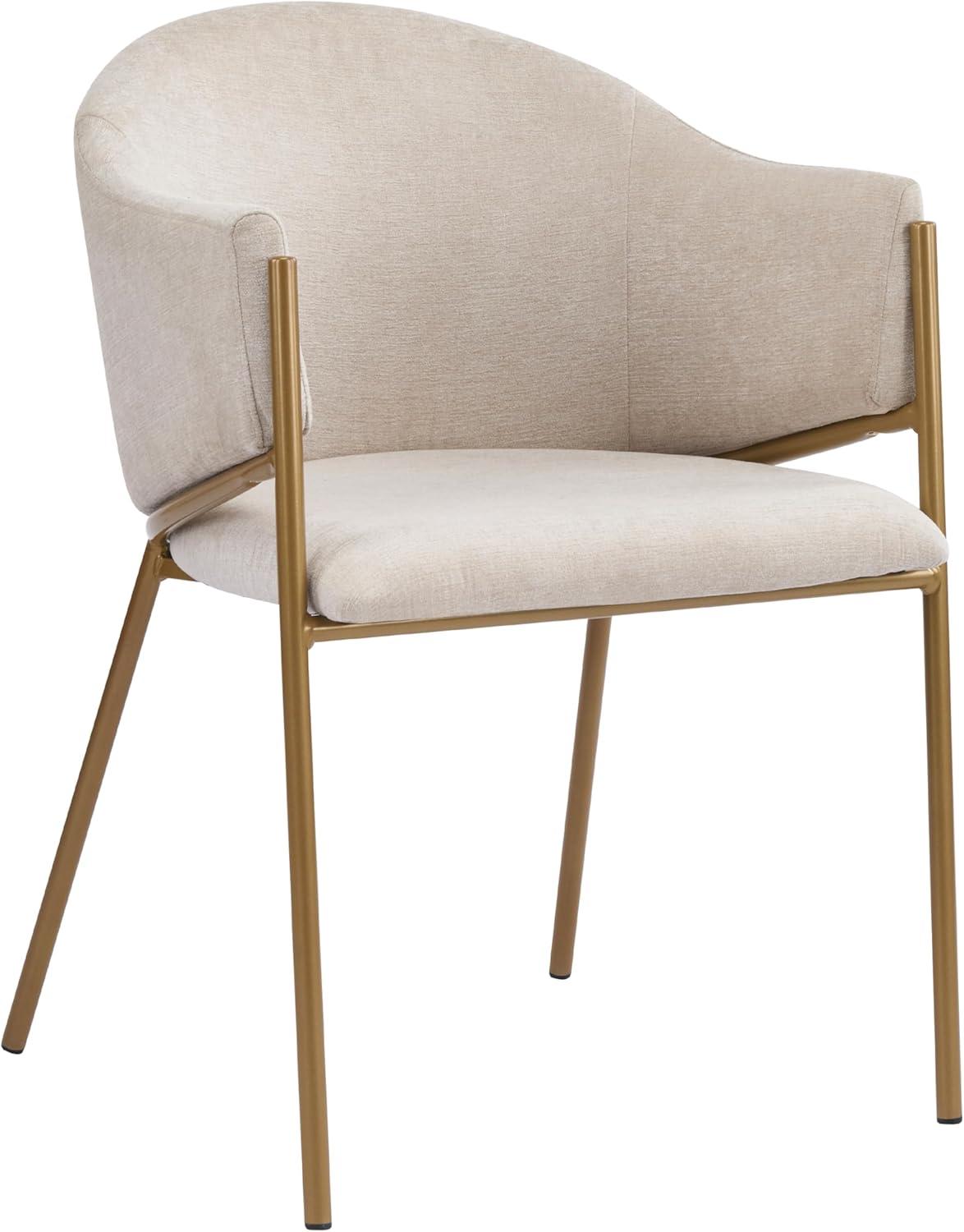 image:imageChristopher Knight Home Hillmon Velvet Upholstered Dining Chairs Set of 2 Iron Frame Dining Room Chair with Curved Backrest Metal Kitchen Side Chair Modern Living Room Accent Seat EmeraldGoldLight Camel