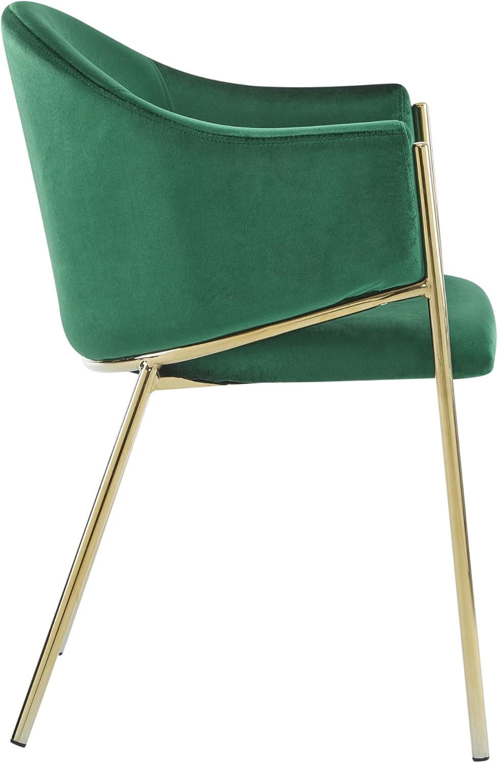 image:imageChristopher Knight Home Hillmon Velvet Upholstered Dining Chairs Set of 2 Iron Frame Dining Room Chair with Curved Backrest Metal Kitchen Side Chair Modern Living Room Accent Seat EmeraldGoldEmeraldgold