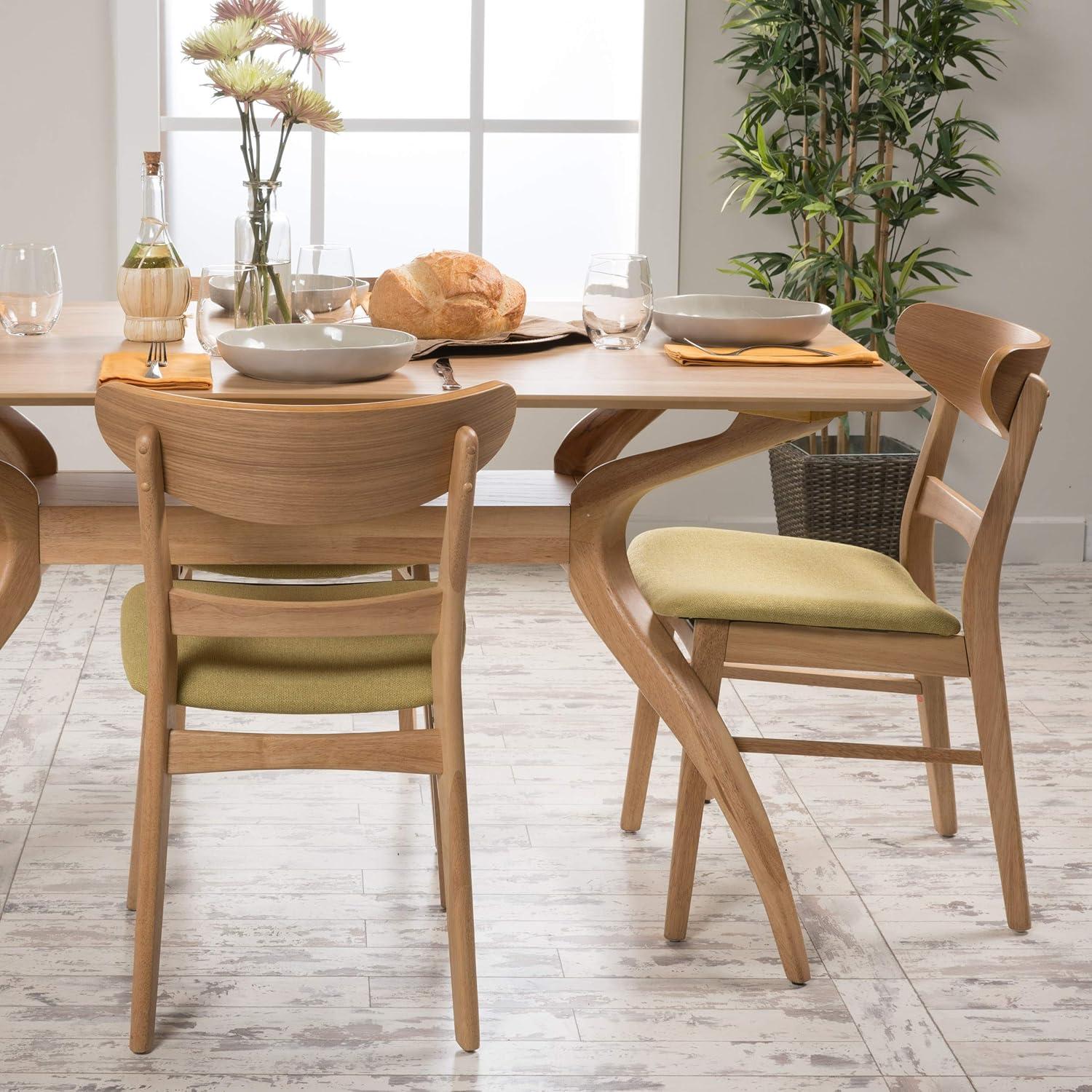 image:imageChristopher Knight Home Idalia Dining Chairs 2Pcs Set Green Tea Oak Finish
