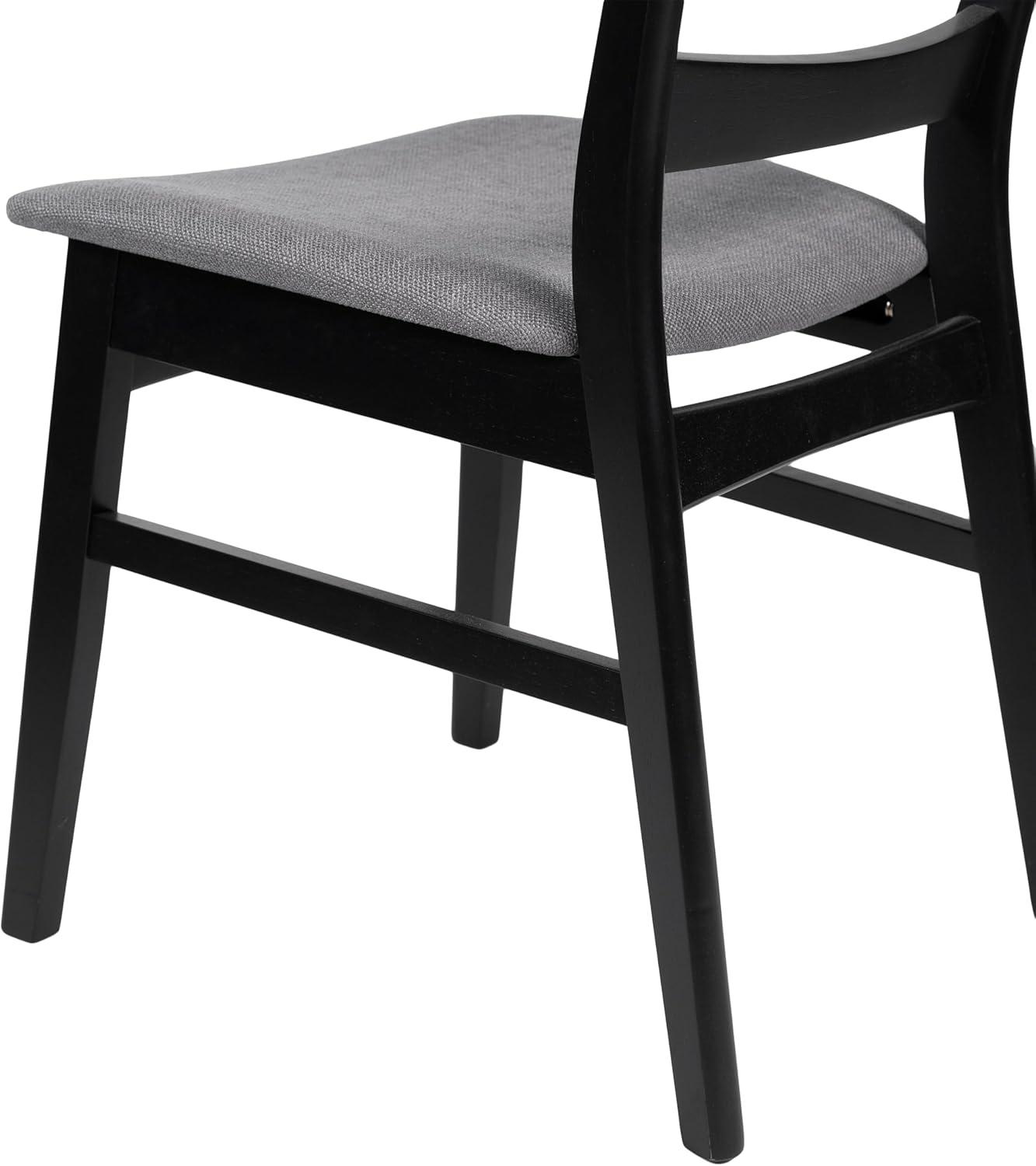 image:imageChristopher Knight Home Idalia Upholstered Dining Chairs Light GrayMatte Black Set of 2Dark Gray Matte Black