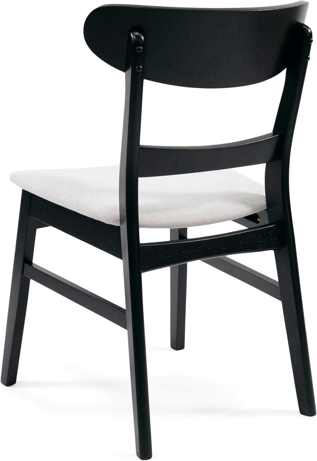 image:imageChristopher Knight Home Idalia Upholstered Dining Chairs Light GrayMatte Black Set of 2Light Beige Matte Black