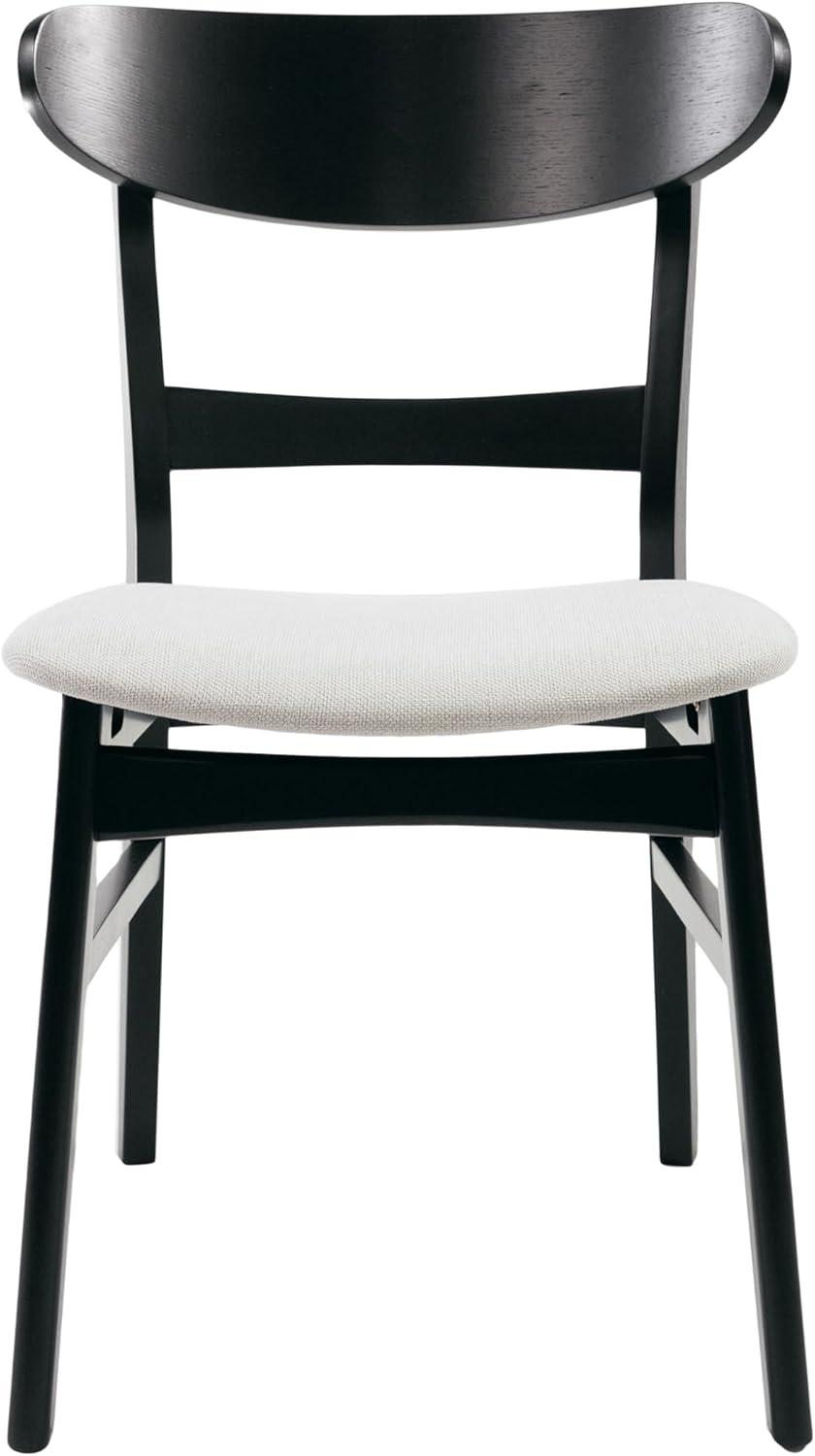 image:imageChristopher Knight Home Idalia Upholstered Dining Chairs Light GrayMatte Black Set of 2Light Beige Matte Black