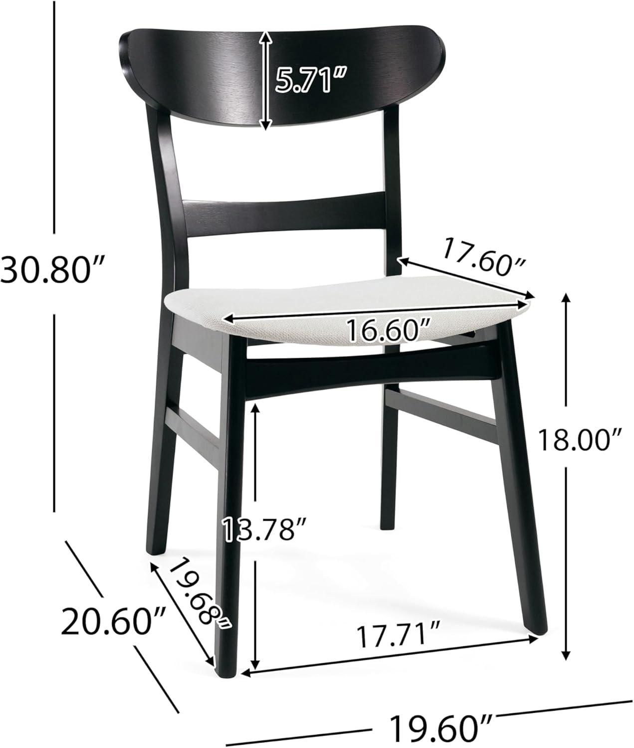 image:imageChristopher Knight Home Idalia Upholstered Dining Chairs Light GrayMatte Black Set of 2Light Beige Matte Black
