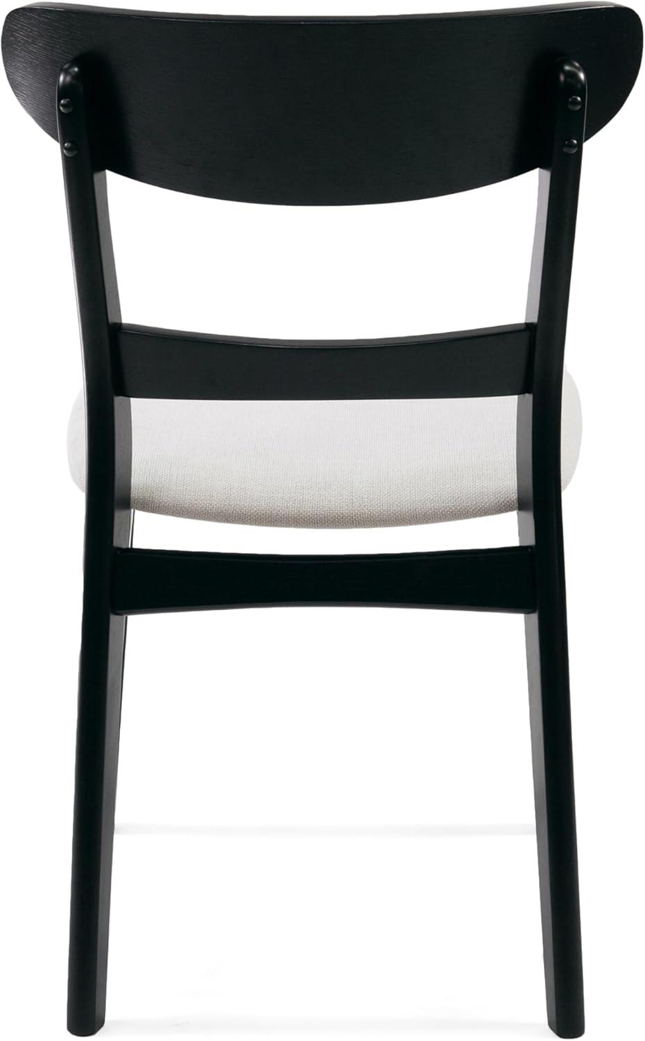 image:imageChristopher Knight Home Idalia Upholstered Dining Chairs Light GrayMatte Black Set of 2Light Beige Matte Black