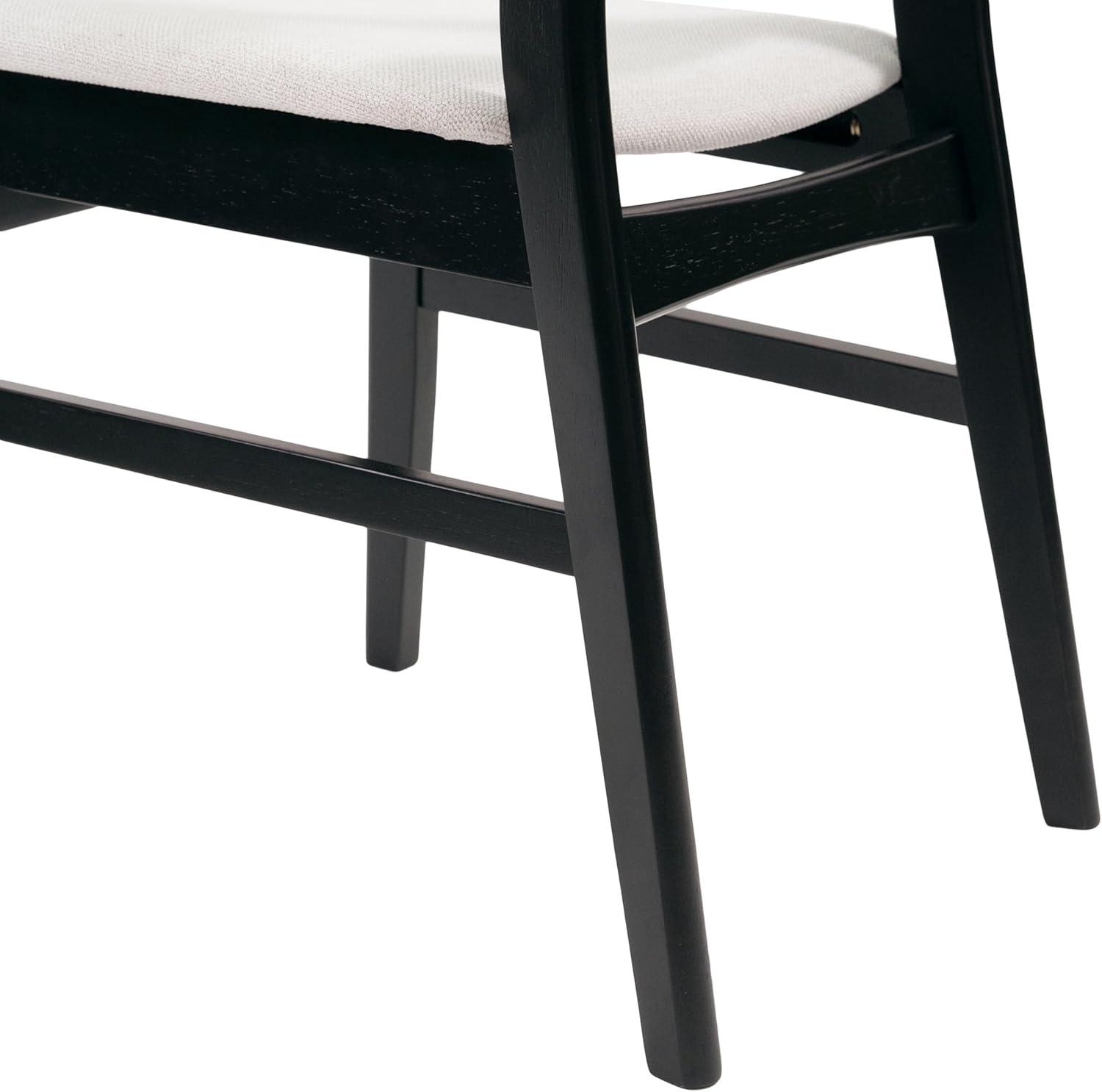 image:imageChristopher Knight Home Idalia Upholstered Dining Chairs Light GrayMatte Black Set of 2Light Beige Matte Black