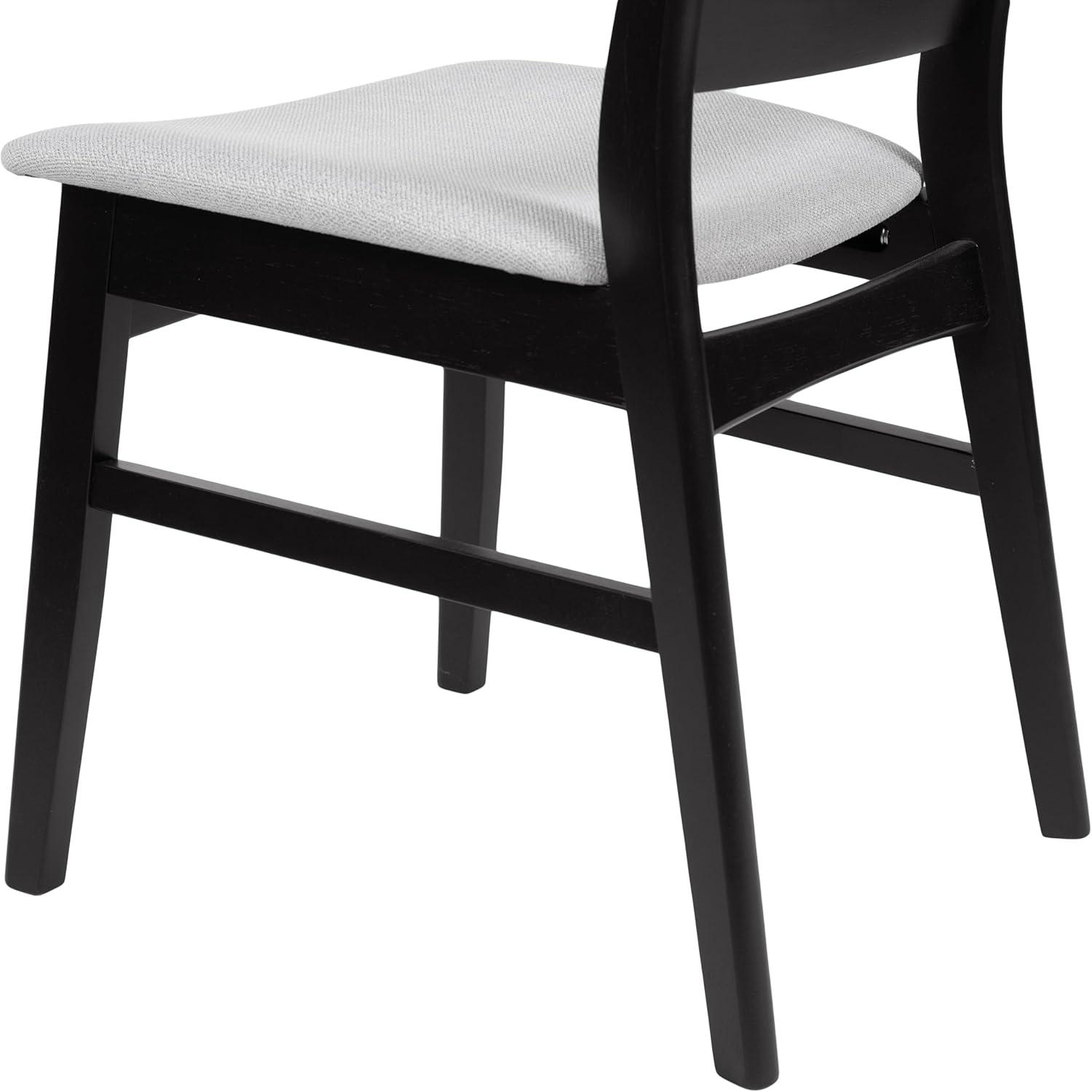 image:imageChristopher Knight Home Idalia Upholstered Dining Chairs Light GrayMatte Black Set of 2Light Gray Matte Black