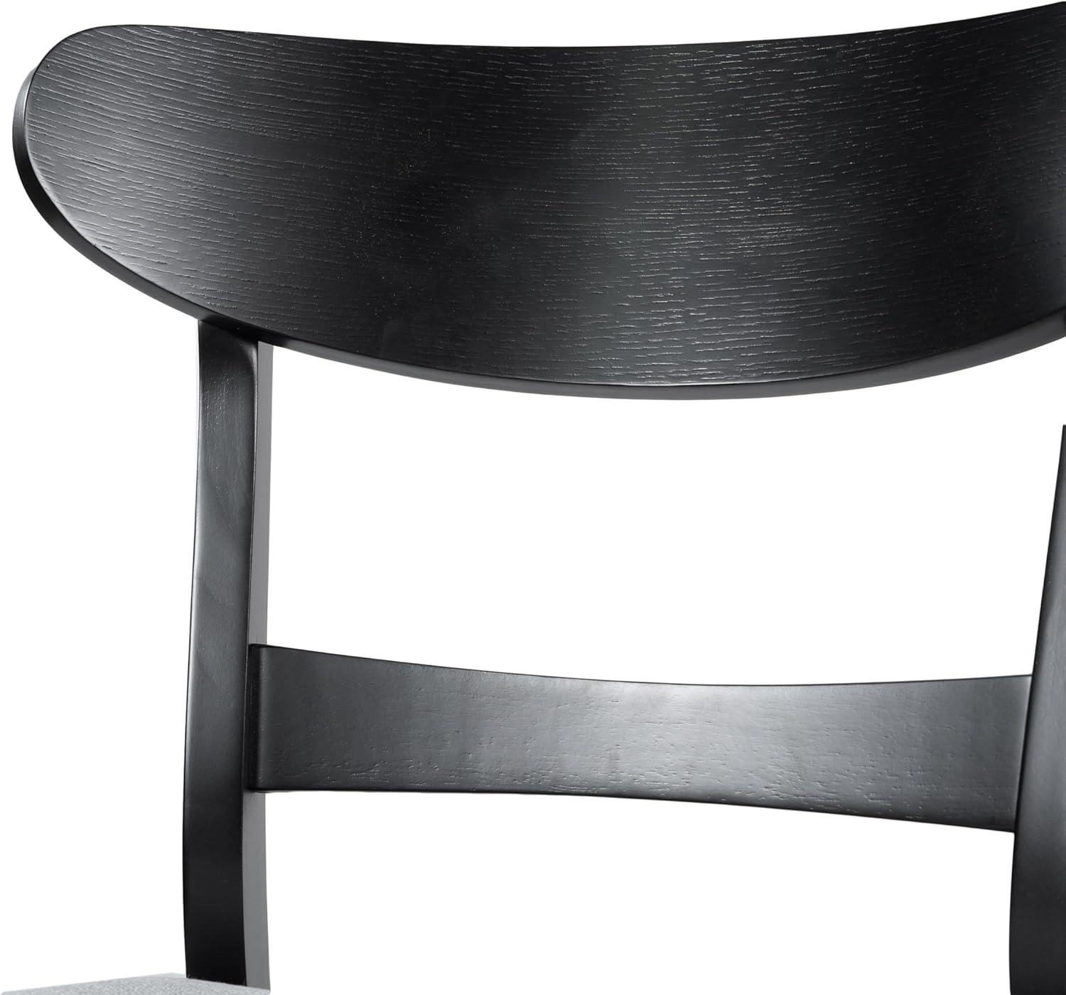 image:imageChristopher Knight Home Idalia Upholstered Dining Chairs Light GrayMatte Black Set of 2Light Gray Matte Black
