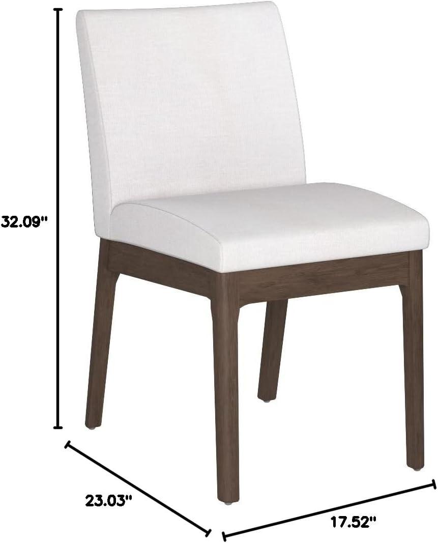 image:imageChristopher Knight Home Kwame Fabric Walnut Finish Dining Chairs 2Pcs Set Light Beige