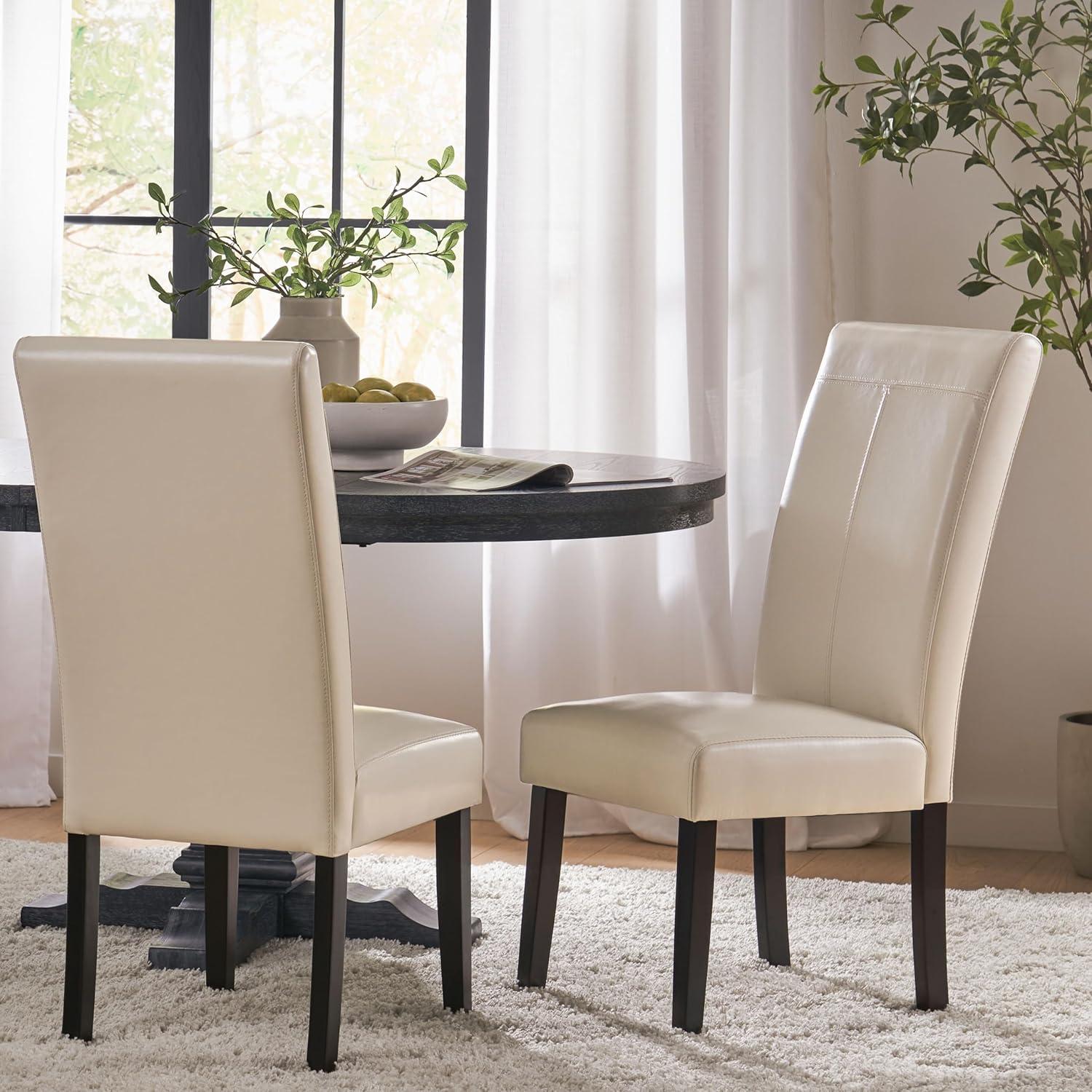 image:imageChristopher Knight Home Lissa PU Dining Chairs 2Pcs Set Ivory