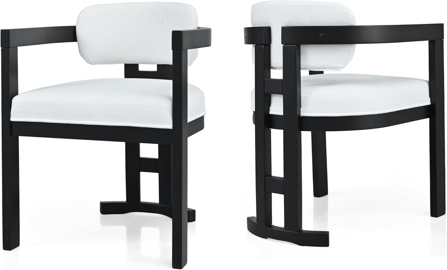 image:imageChristopher Knight Home Loftia Upholstery Seating Kitchen Chair Curved Backrest Accent Dining Chair Wood Frame Armchair Dining Chairs Set of 2 Fabric Dining Chairs for Restaurant Cafeteria YellowWhite