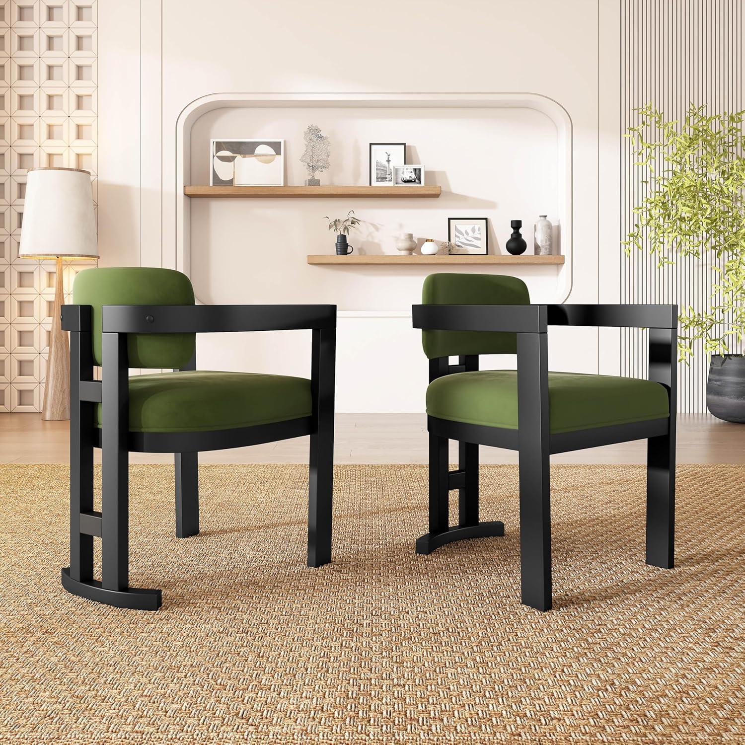 image:imageChristopher Knight Home Loftia Upholstery Seating Kitchen Chair Curved Backrest Accent Dining Chair Wood Frame Armchair Dining Chairs Set of 2 Fabric Dining Chairs for Restaurant Cafeteria YellowGreen