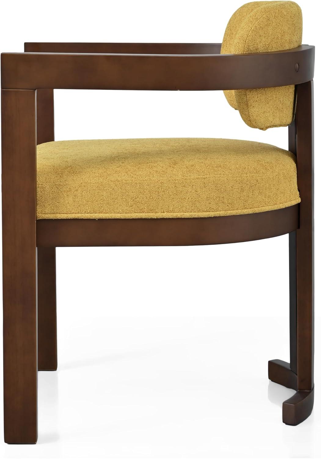 image:imageChristopher Knight Home Loftia Upholstery Seating Kitchen Chair Curved Backrest Accent Dining Chair Wood Frame Armchair Dining Chairs Set of 2 Fabric Dining Chairs for Restaurant Cafeteria YellowYellow