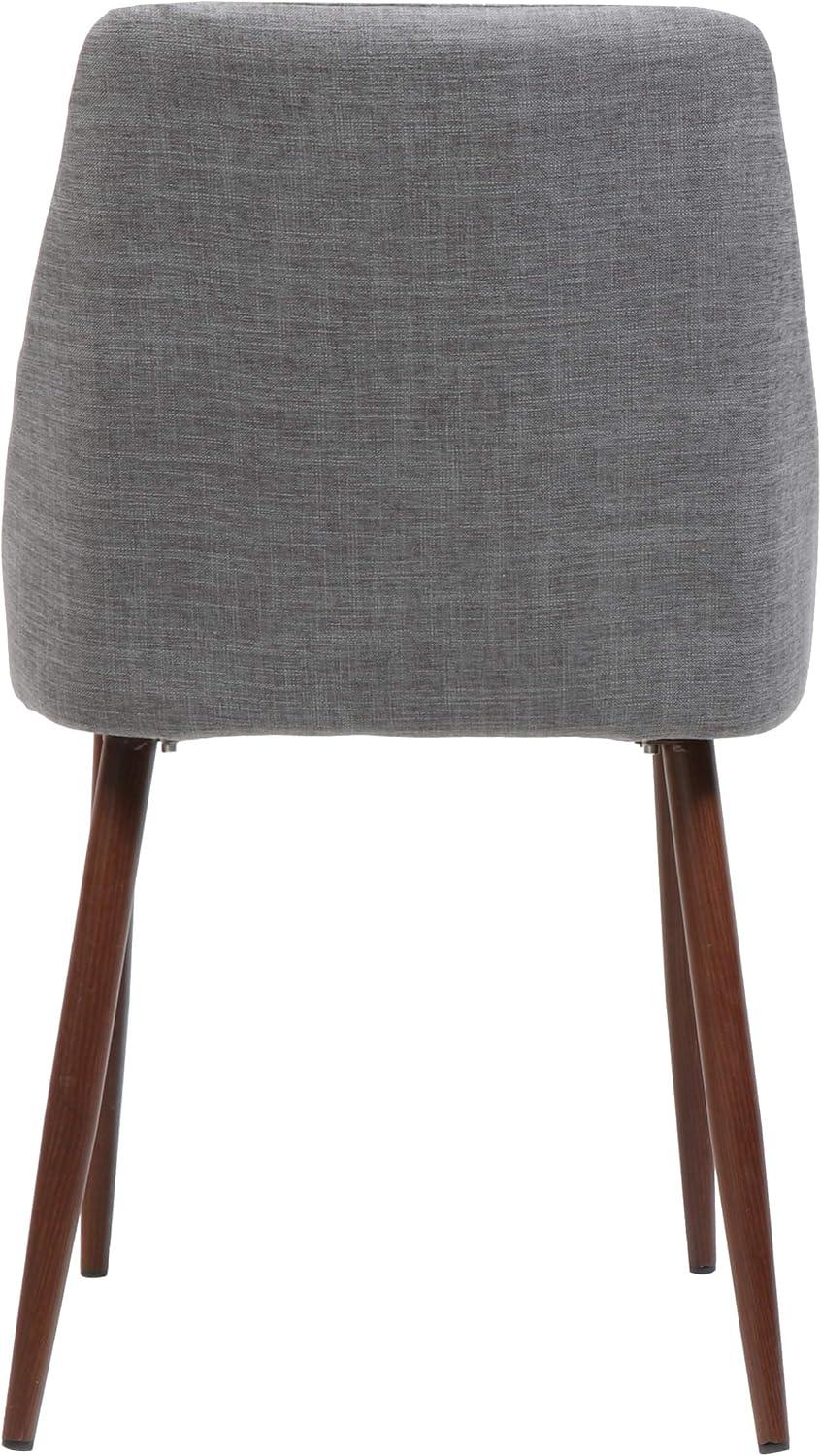 image:imageChristopher Knight Home Marlee MidCentury Fabric Dining Chairs with Dark Walnut Wood Finished Legs 2Pcs Set Light Grey