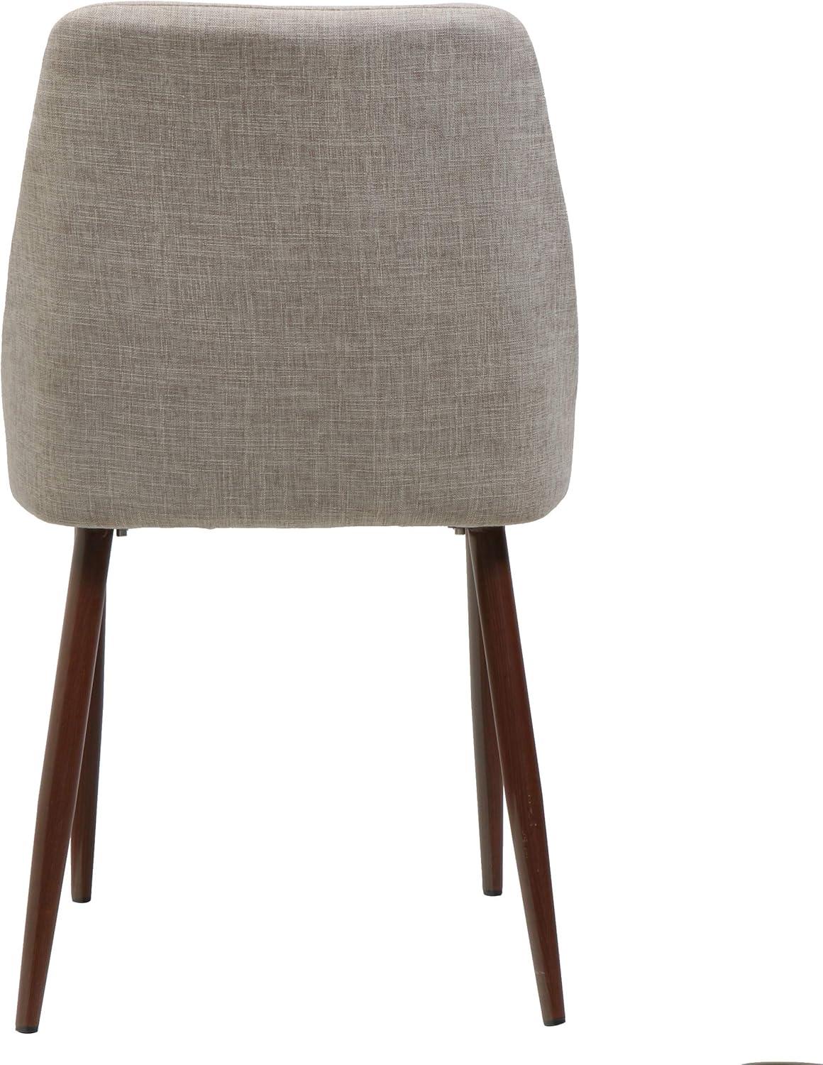 image:imageChristopher Knight Home Marlee MidCentury Fabric Dining Chairs with Dark Walnut Wood Finished Legs 2Pcs Set Wheat