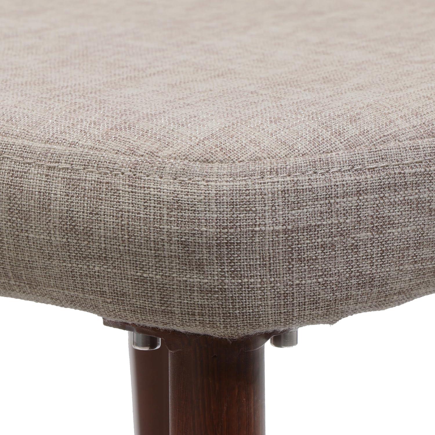 image:imageChristopher Knight Home Marlee MidCentury Fabric Dining Chairs with Dark Walnut Wood Finished Legs 2Pcs Set Wheat