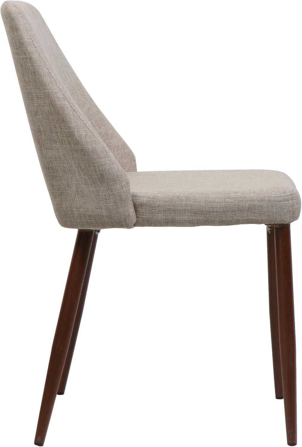image:imageChristopher Knight Home Marlee MidCentury Fabric Dining Chairs with Dark Walnut Wood Finished Legs 2Pcs Set Wheat