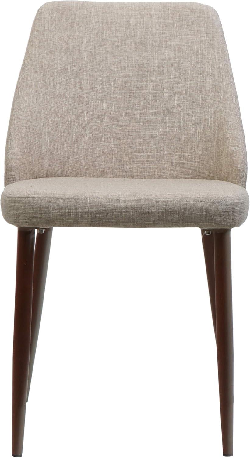 image:imageChristopher Knight Home Marlee MidCentury Fabric Dining Chairs with Dark Walnut Wood Finished Legs 2Pcs Set Wheat