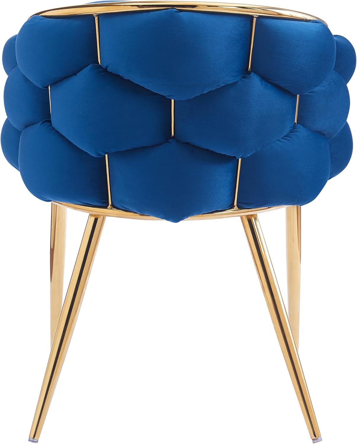 image:imageChristopher Knight Home Middlemist Barrel Accent Chair Luxury Velvet Armchair Modern Upholstered Chair with Gold Legs Knitting Process for Living Room Home Rest Home Office BlueBlue