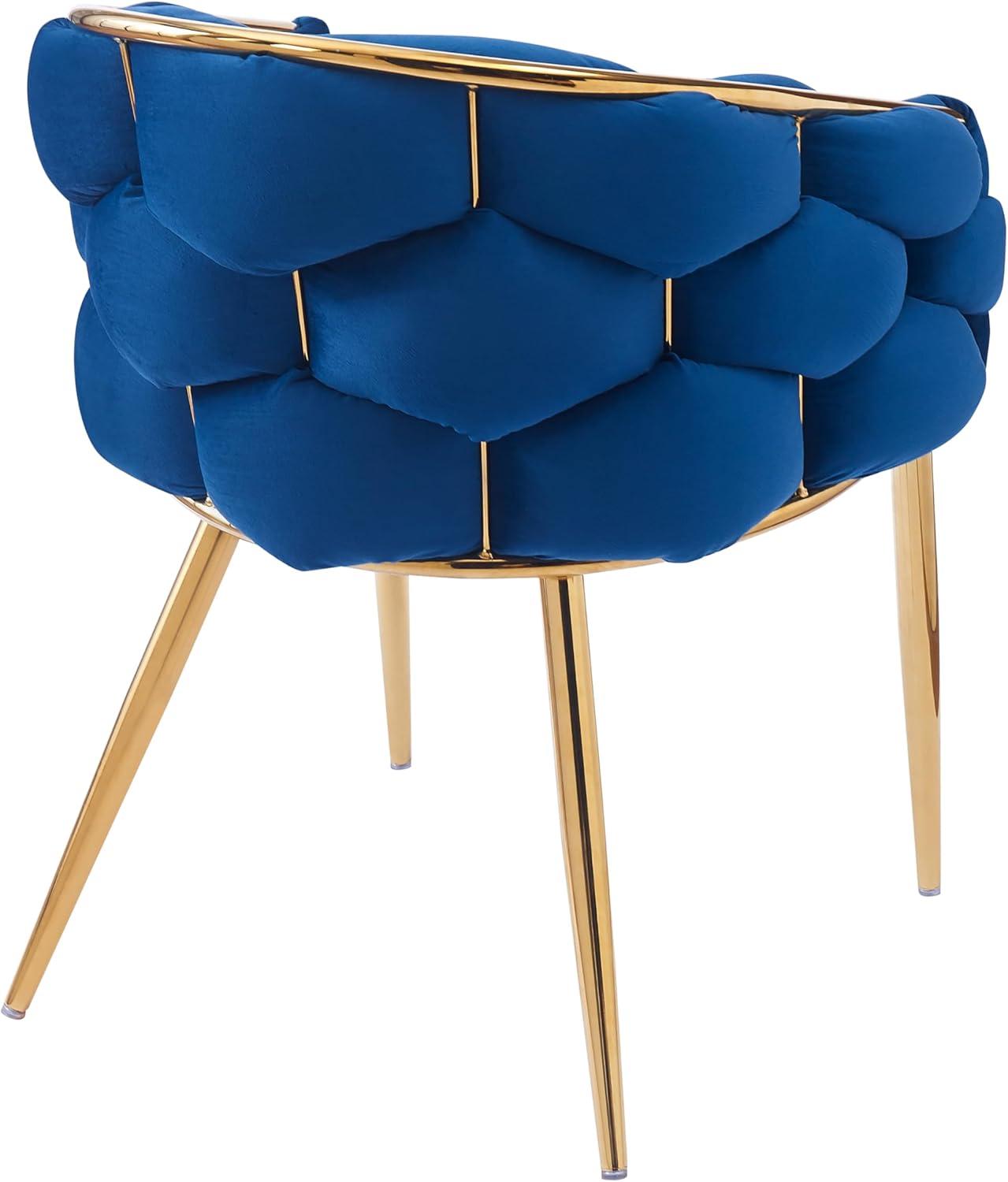 image:imageChristopher Knight Home Middlemist Barrel Accent Chair Luxury Velvet Armchair Modern Upholstered Chair with Gold Legs Knitting Process for Living Room Home Rest Home Office BlueBlue