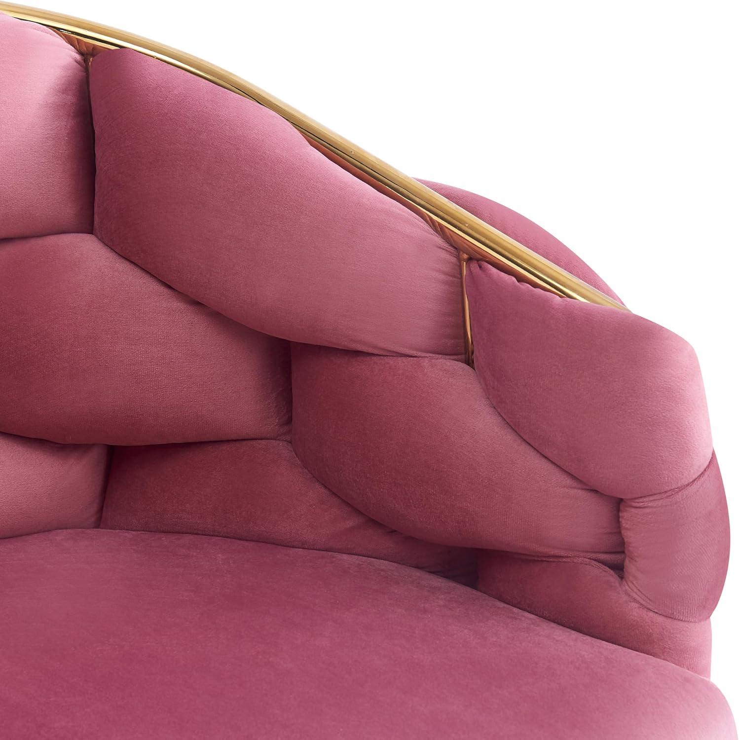 image:imageChristopher Knight Home Middlemist Barrel Accent Chair Luxury Velvet Armchair Modern Upholstered Chair with Gold Legs Knitting Process for Living Room Home Rest Home Office BluePinkset of 2