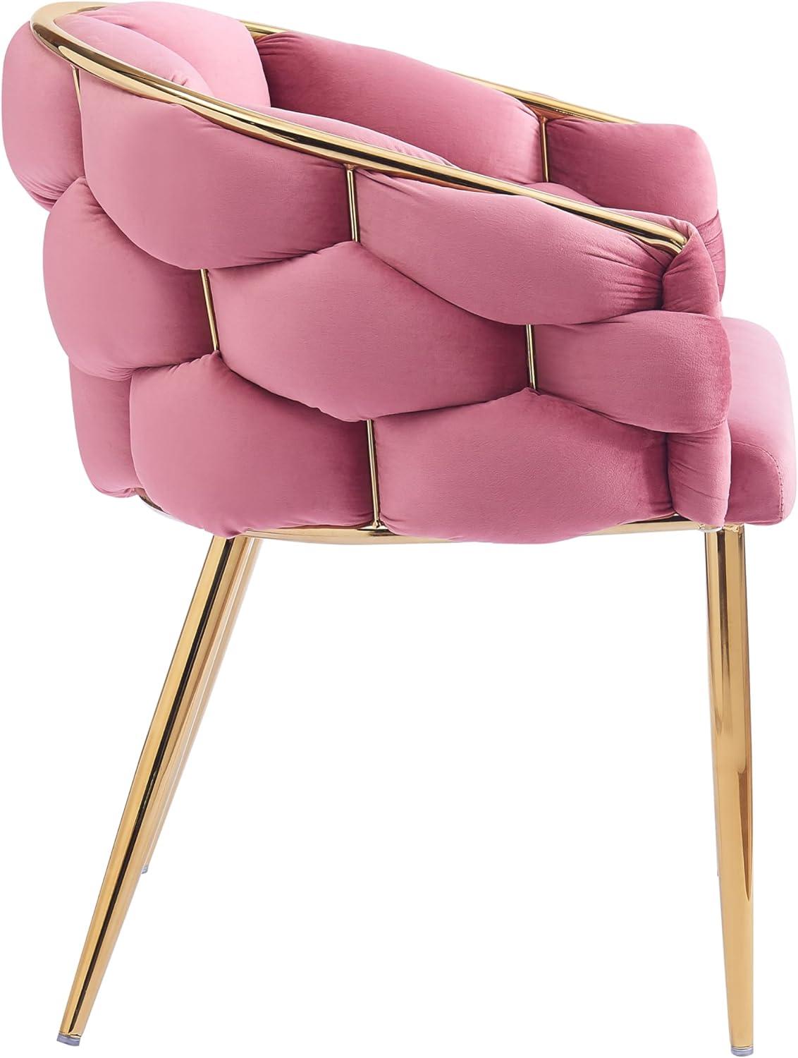 image:imageChristopher Knight Home Middlemist Barrel Accent Chair Luxury Velvet Armchair Modern Upholstered Chair with Gold Legs Knitting Process for Living Room Home Rest Home Office BluePinkset of 2